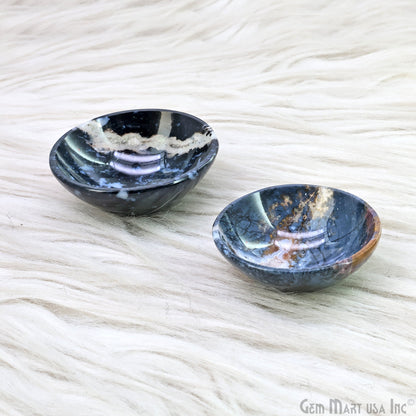Natural Gemstone Mini Carved Gemstone Bowl Cup 2 inch