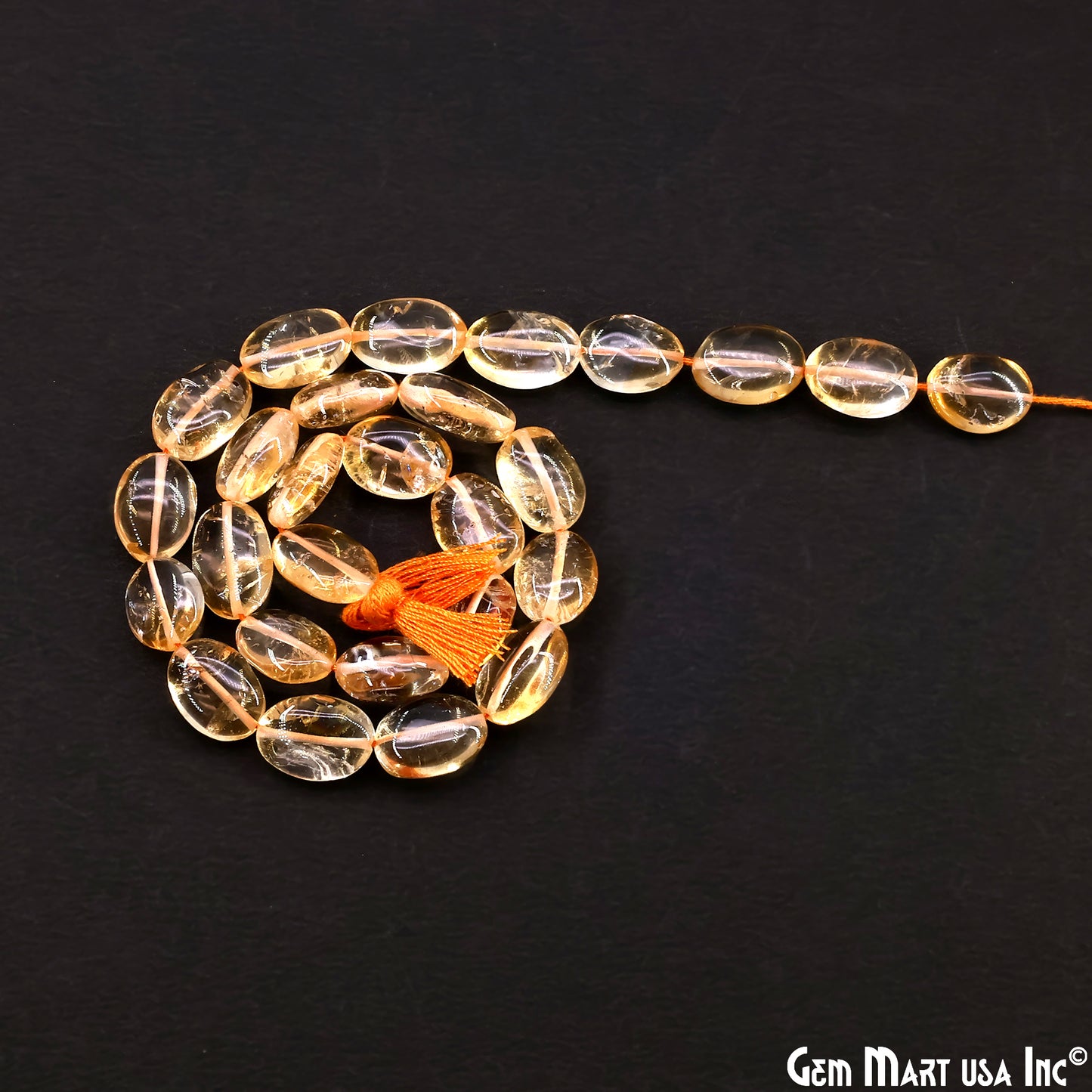 Citrine Tumble Beads Free Form Drilled Beads 9-13X6-7mm Waist Beads, Rondelle Bead Strand 13 Inch