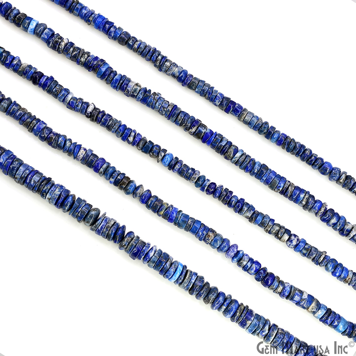 Lapis Smooth Round Drilled Beads 3-6mm Waist Beads, Rondelle Bead Strand 14 Inch