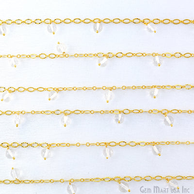 Gold Twisted Oval Link Chain 7.5x5mm