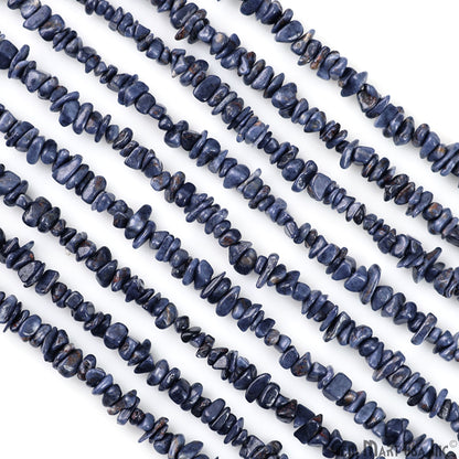 Sapphire Chip Beads, 34 Inch, Natural Chip Strands, Drilled Strung Nugget Beads, 3-7mm, Polished, GemMartUSA (CHSH-70001)