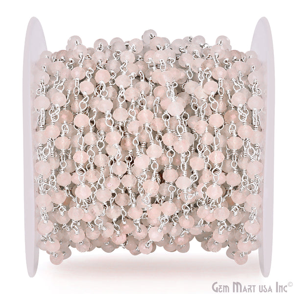Rose Quartz 4mm Silver...