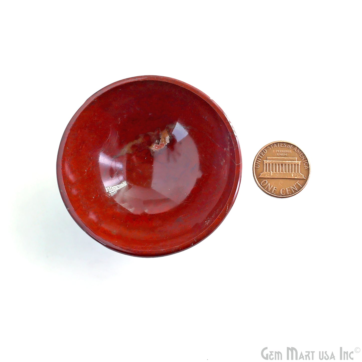 Natural Red Jasper Mini Carved Gemstone Bowl Cup 2 inch