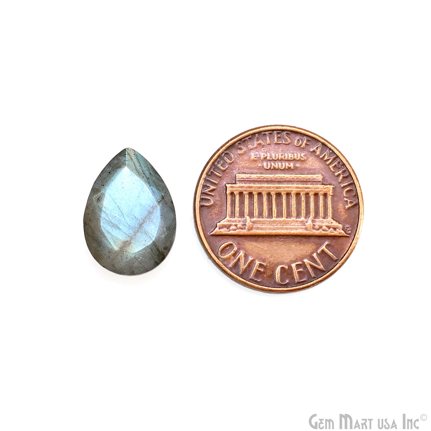 Labradorite Wholesale Gemstones, 100% Natural Semi-Precious Gems, Blue Flash Faceted Loose Gems, 10x14mm, Pears, 2PC Lot