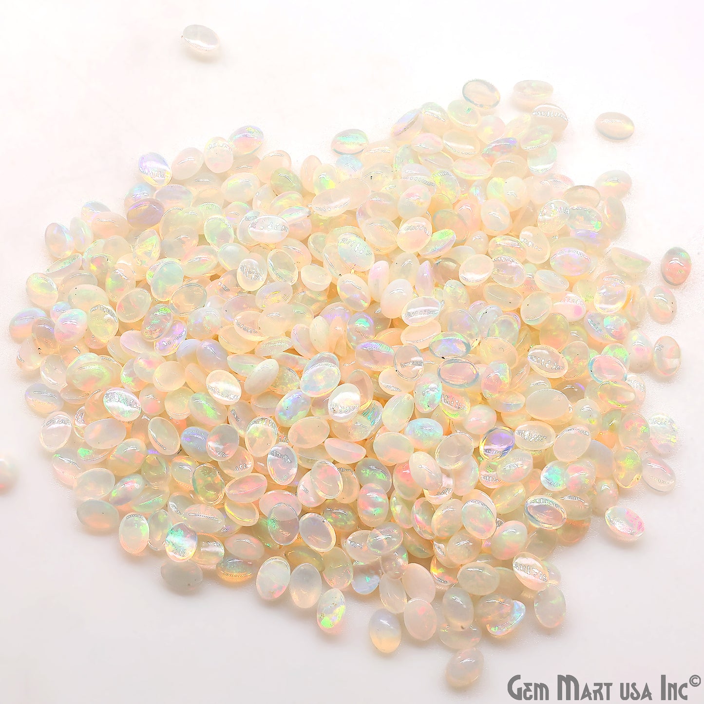 Ethiopian Opal Wholesale Gemstones, 100% Natural Precious Gems, Rainbow Cabochons Loose Gems, 7x5mm, Oval, 5PC