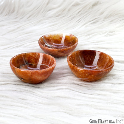 Natural Sunstone Mini Carved Gemstone Bowl Cup 2 inch