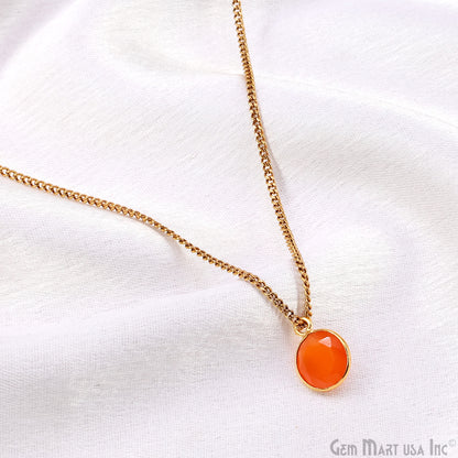 Round 9mm Brilliant Cut Gold Plated Bezel Single Bail Gemstone Connector