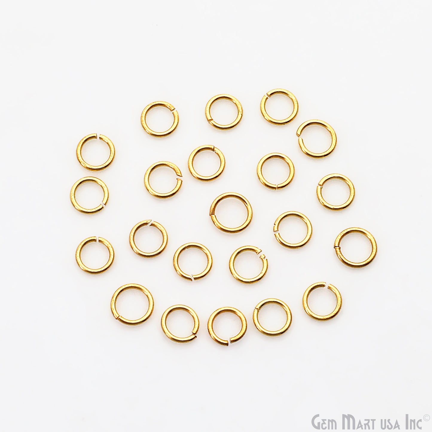 10pc Lot Open Jump Rings 5mm Gold Plated Finding Jewelry Charm