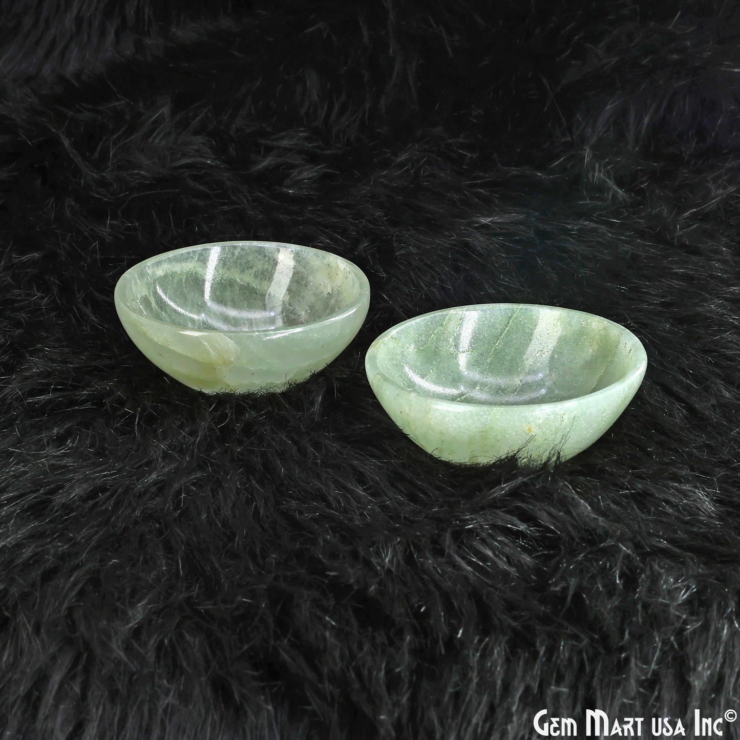 Natural Aquamarine Mini Carved Gemstone Bowl Cup 2 inch