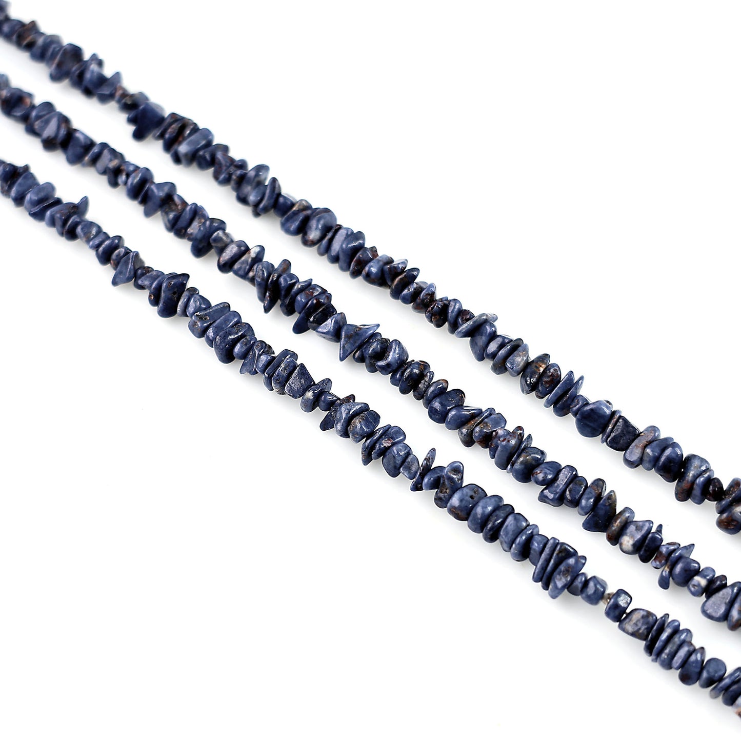 Sapphire Chip Beads, 34 Inch, Natural Chip Strands, Drilled Strung Nugget Beads, 3-7mm, Polished, GemMartUSA (CHSH-70001)