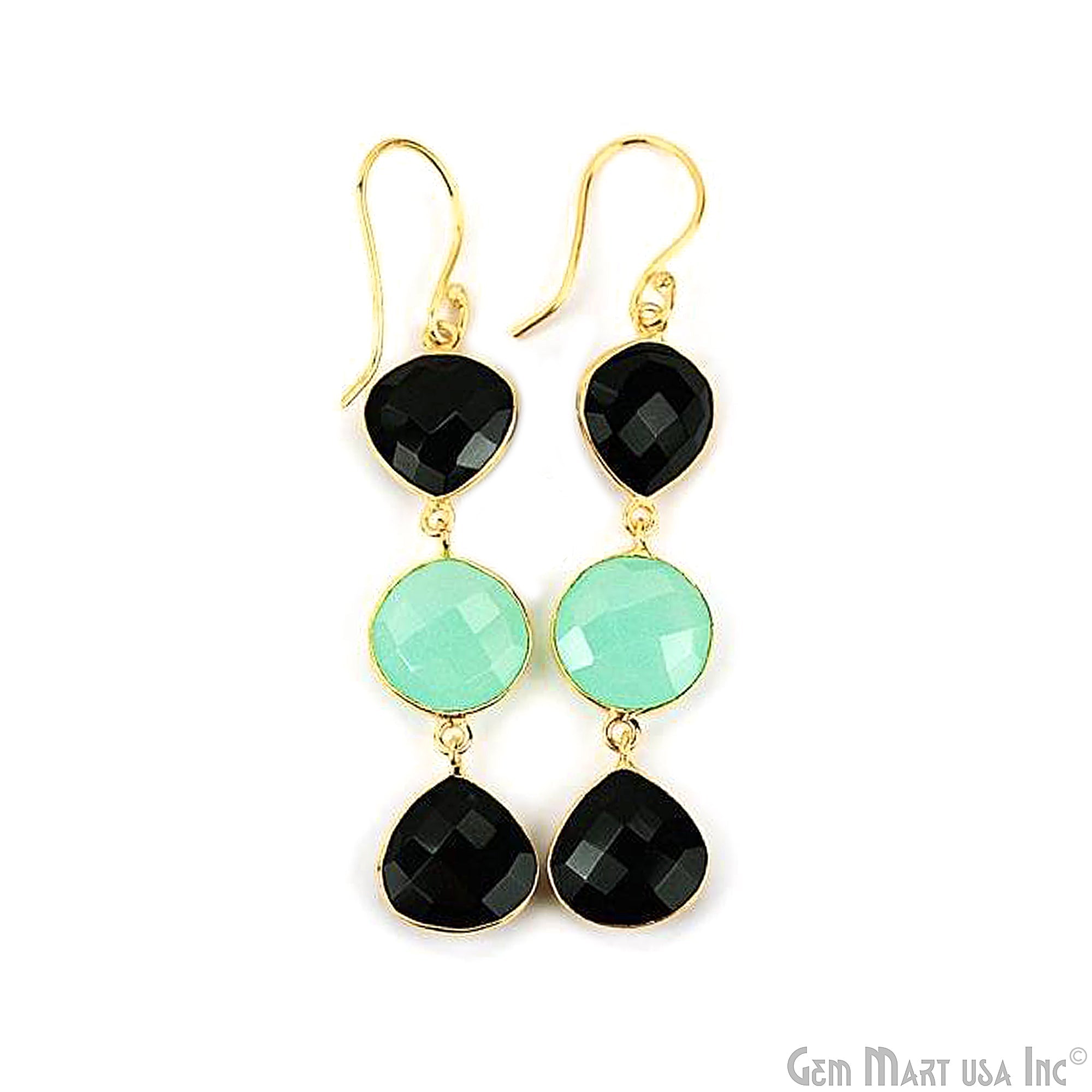 Aqua Chalcedony & Black Onyx