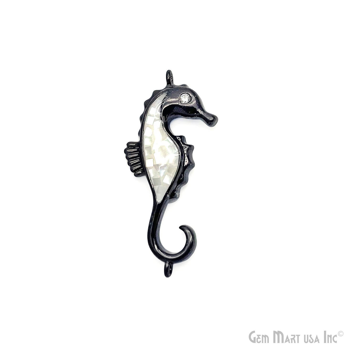 Sea Horse Charm Pendant 26x12mm Double Bail Fish Charm Jewelry GemMartUSA