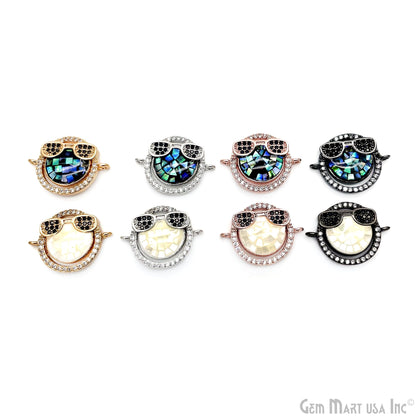 Sunglasses Smiley Face Cool Emoji Pendant 20x15mm Cubic Zircon Emoji Charm Jewelry GemMartUSA