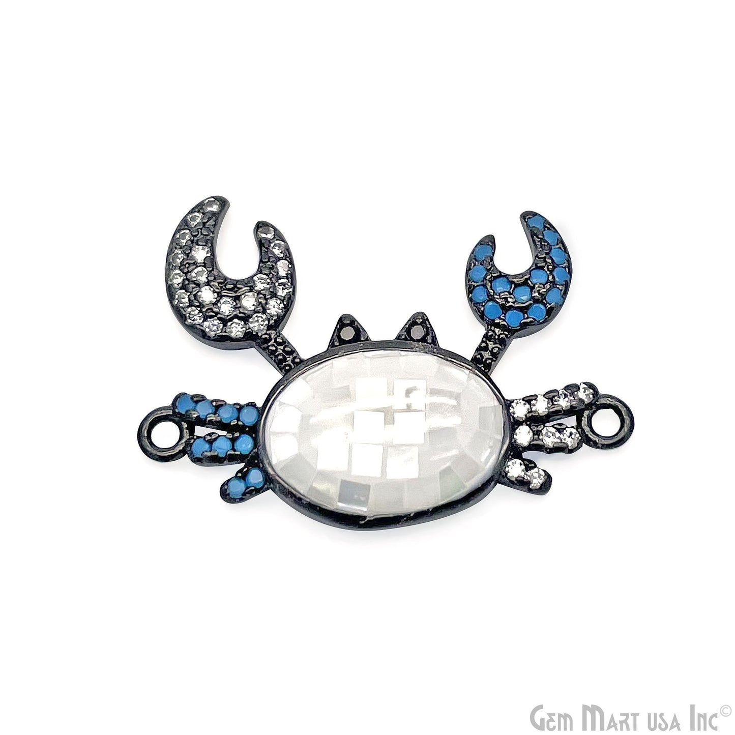 Crab Charm Pendant crab jewelry Cubic Zircon 25x17mm Pendant Charm Jewelry GemMartUSA