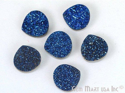 Plain Druzy 12mm Heart Shape Loose Cabochon (Pick Your Color) - GemMartUSA