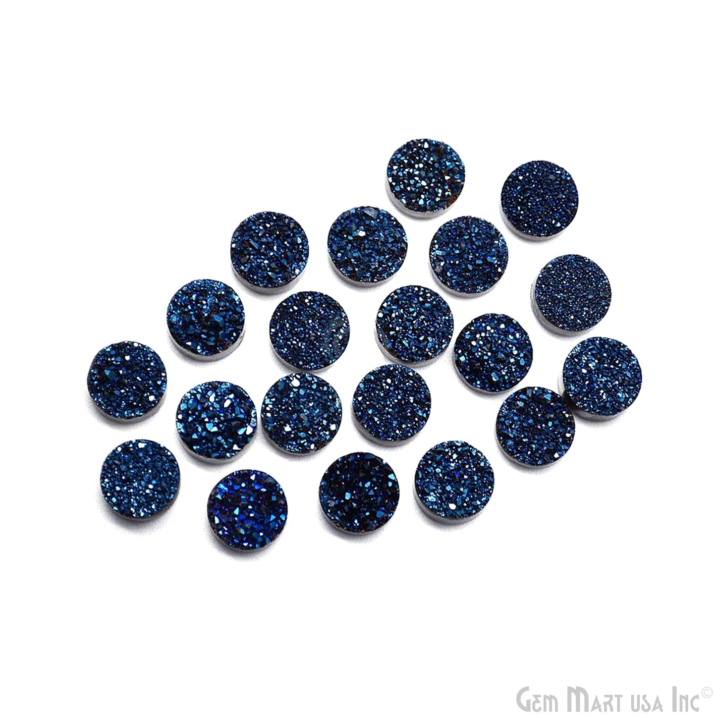 Plain Druzy 10mm Round Shape Loose Cabochon (Pick Your Color)