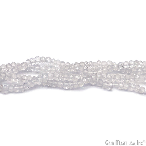 Crystal Round Faceted 3mm Gemstone Rondelle Beads 1 Strand