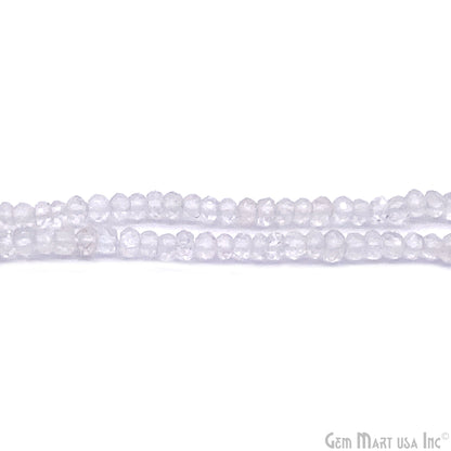 Rondelle Beads, 12-13 Inch Gemstone Strands, Drilled Strung Nugget Beads, Faceted Round, 3mm