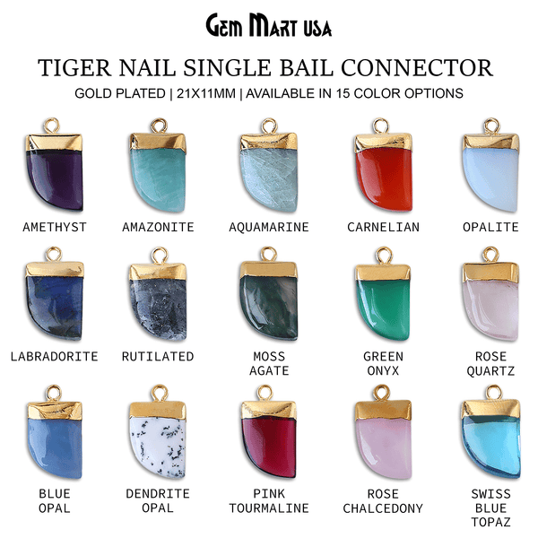 Tiger Nail 21x11mm Gold...