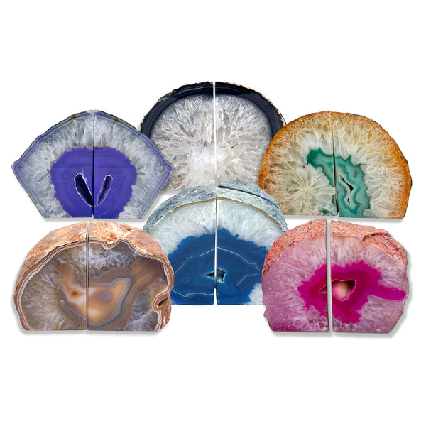 Geode Bookend, Natural Agate...