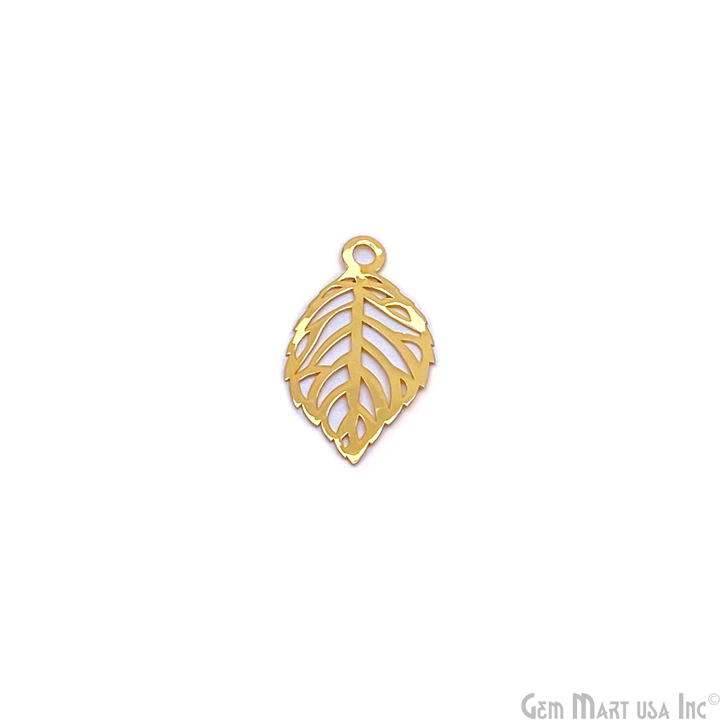 Leaf Shape Gold Plated 25x14mm Charm Finding Connector