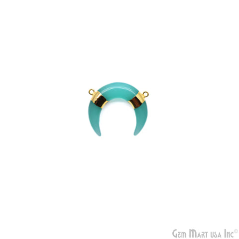 Gold Plated Double Bail Horn Pendant (50016)