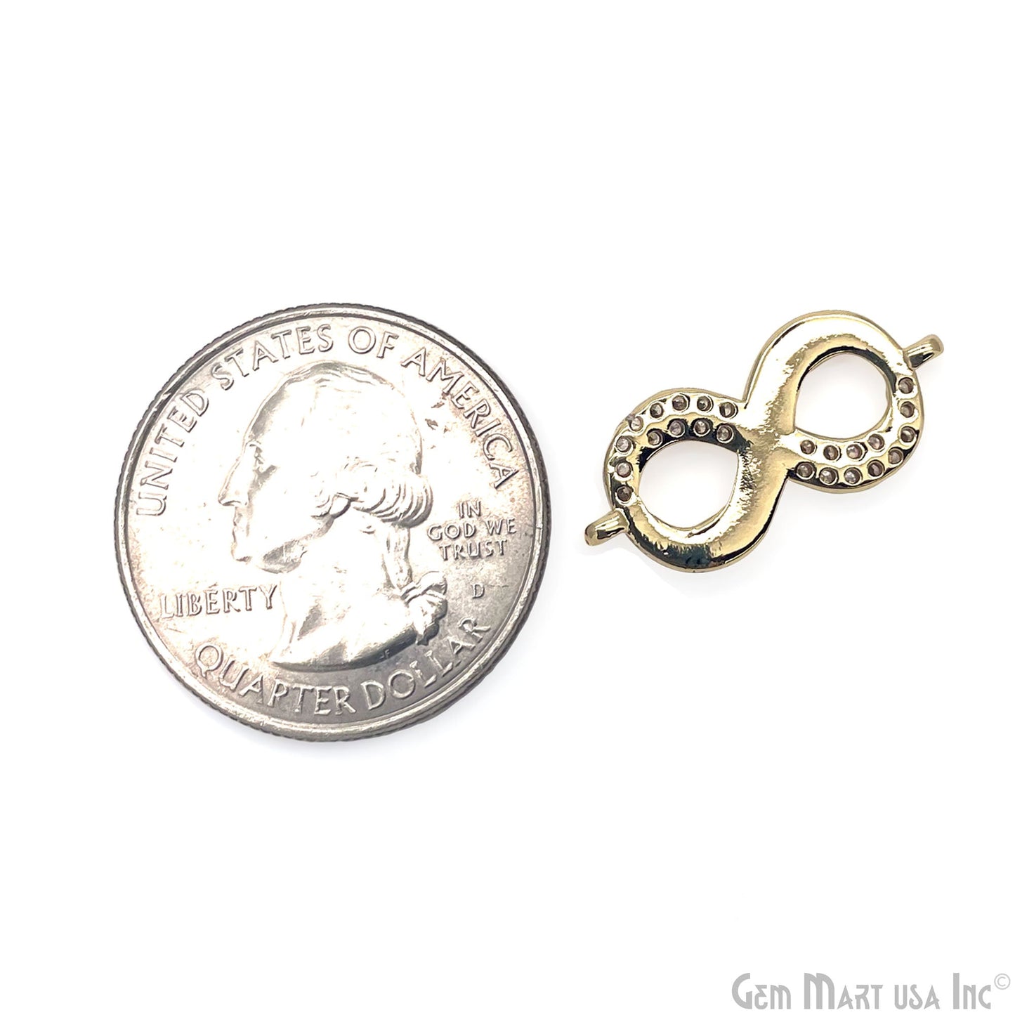 Infinity Charm Pendant 11x22mm Double Bail Bracelet Charm Jewelry GemMartUSA