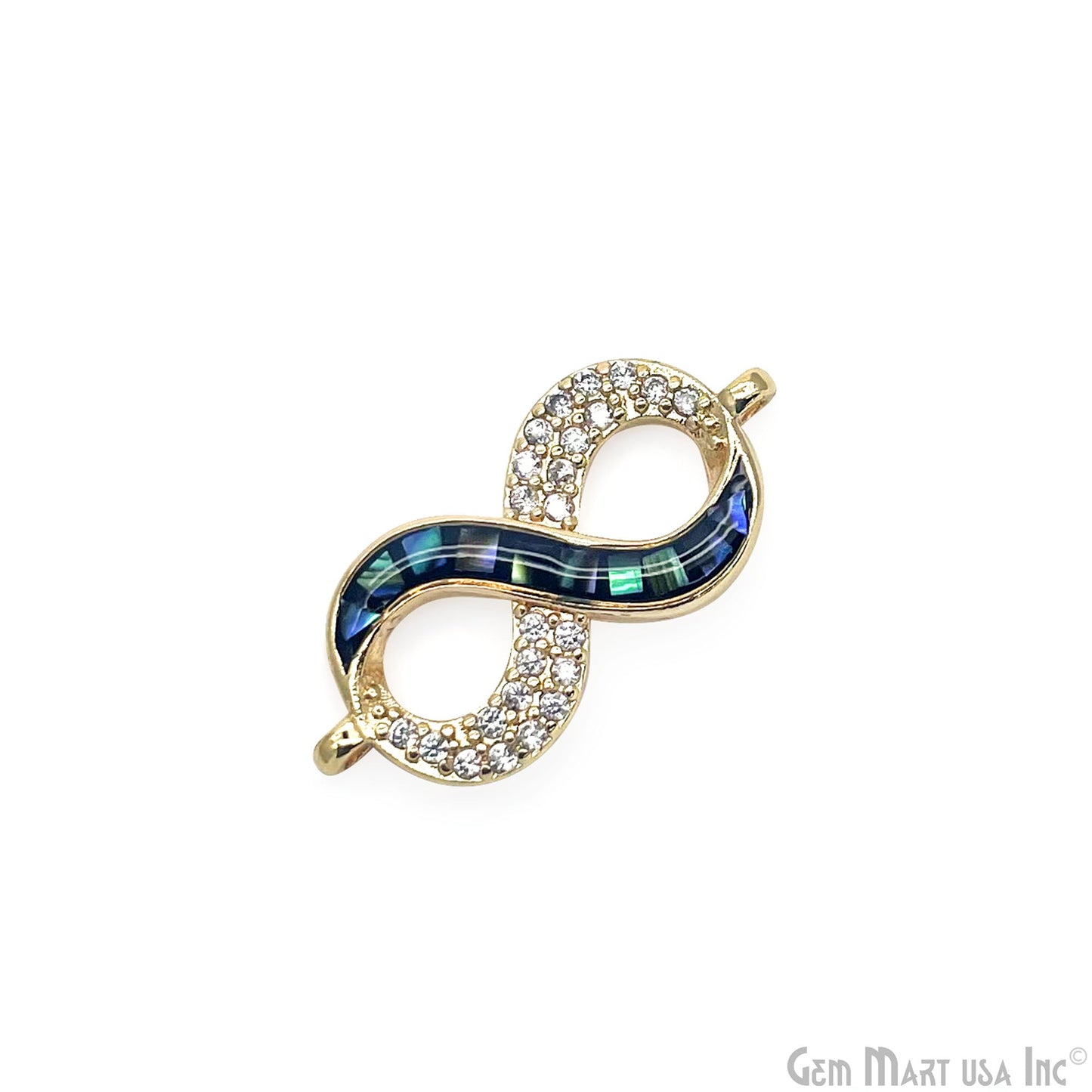 Infinity Charm Pendant 11x22mm Double Bail Bracelet Charm Jewelry GemMartUSA