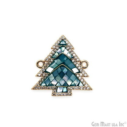 Christmas Tree Charm Pendant 22mm Double Bail Bracelet Charm Jewelry GemMartUSA