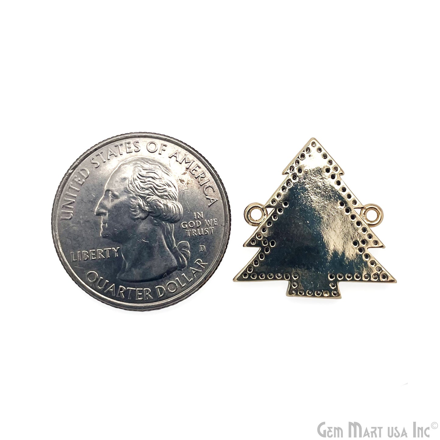 Christmas Tree Charm Pendant 22mm Double Bail Bracelet Charm Jewelry GemMartUSA