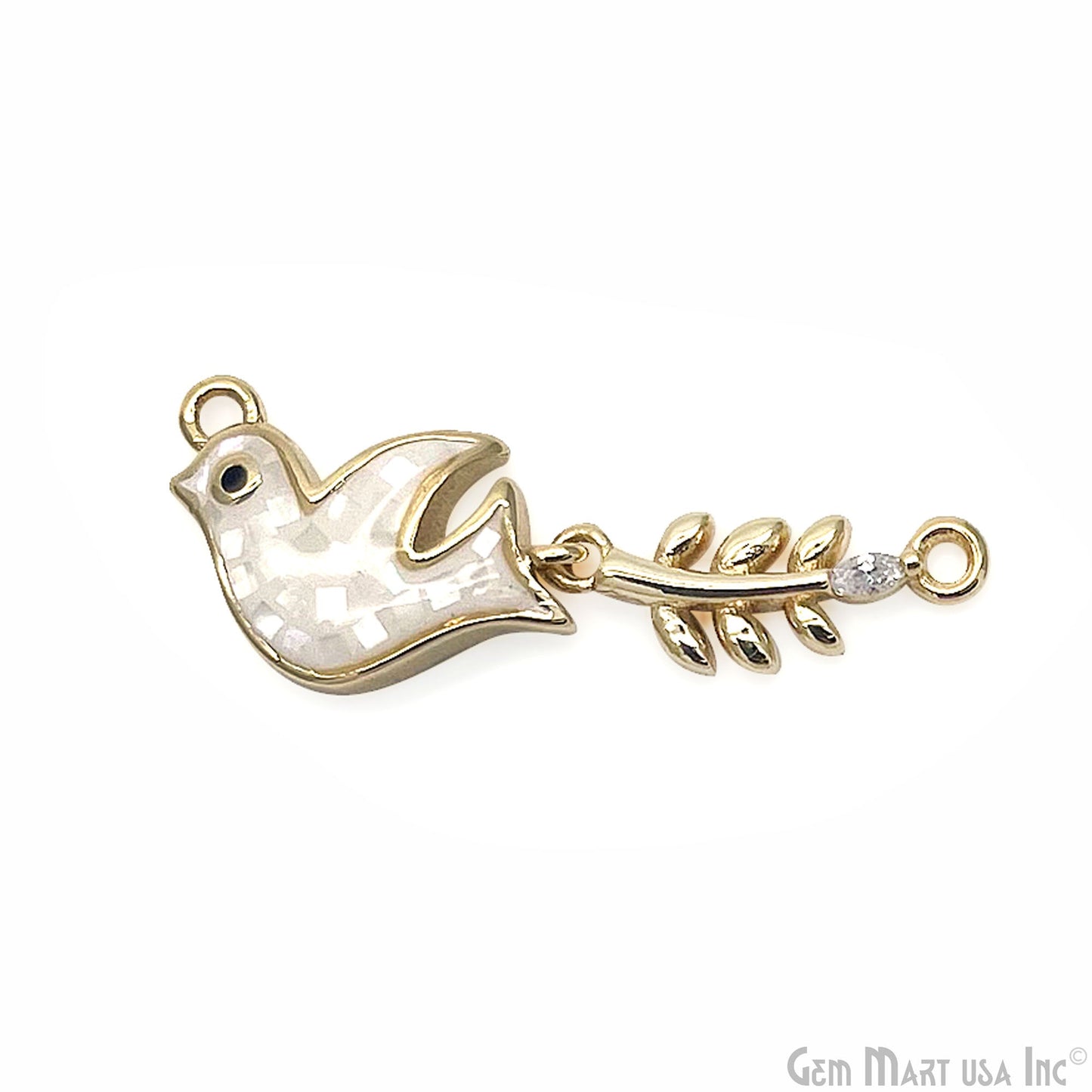 Flying Bird Pendant Charm 32x10mm Bird Necklace Charm Jewelry GemMartUSA