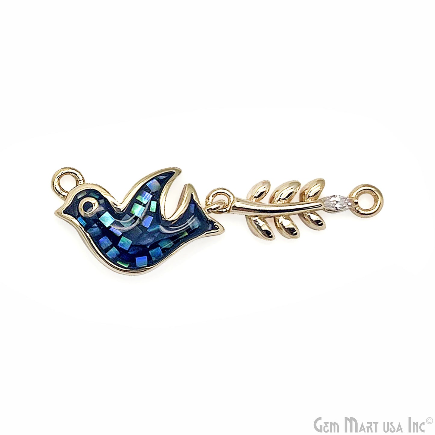 Flying Bird Pendant Charm 32x10mm Bird Necklace Charm Jewelry GemMartUSA