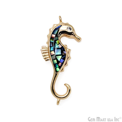 Sea Horse Charm Pendant 26x12mm Double Bail Fish Charm Jewelry GemMartUSA
