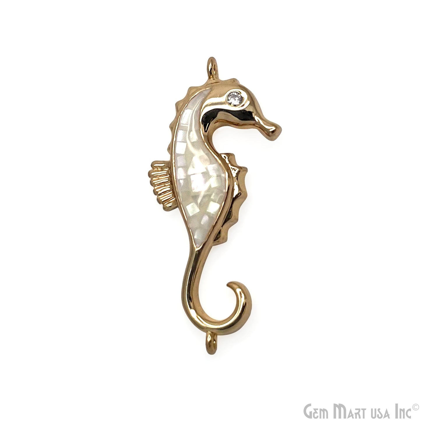 Sea Horse Charm Pendant 26x12mm Double Bail Fish Charm Jewelry GemMartUSA