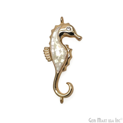 Sea Horse Charm Pendant 26x12mm Double Bail Fish Charm Jewelry GemMartUSA