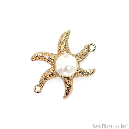 Starfish Charm Finding, 25mm Star Pendant, Bracelet Charm Jewelry GemMartUSA