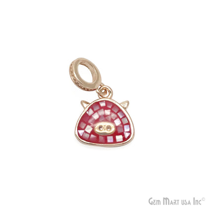 Trillion CZ Zircon 17x11mm Gold Plated Charm Pendant Jewelry GemMartUSA