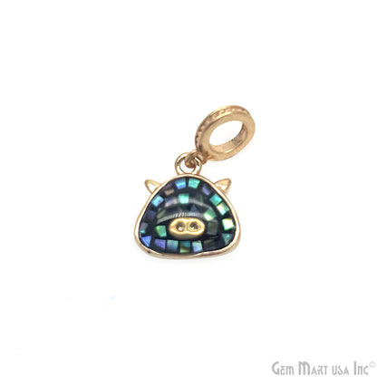 Trillion CZ Zircon 17x11mm Gold Plated Charm Pendant Jewelry GemMartUSA