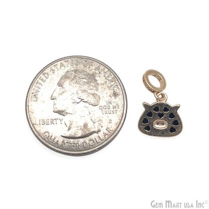 Trillion CZ Zircon 17x11mm Gold Plated Charm Pendant Jewelry GemMartUSA