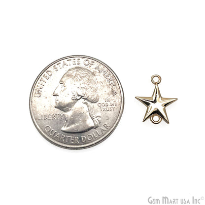 Shell Star Shape 12x11mm Double Bail Connector Charm Jewelry GemMartUSA