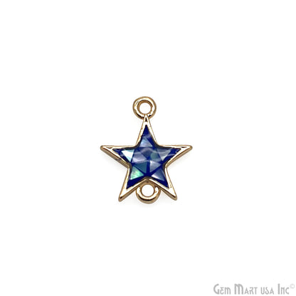 Shell Star Shape 12x11mm Double Bail Connector Charm Jewelry GemMartUSA