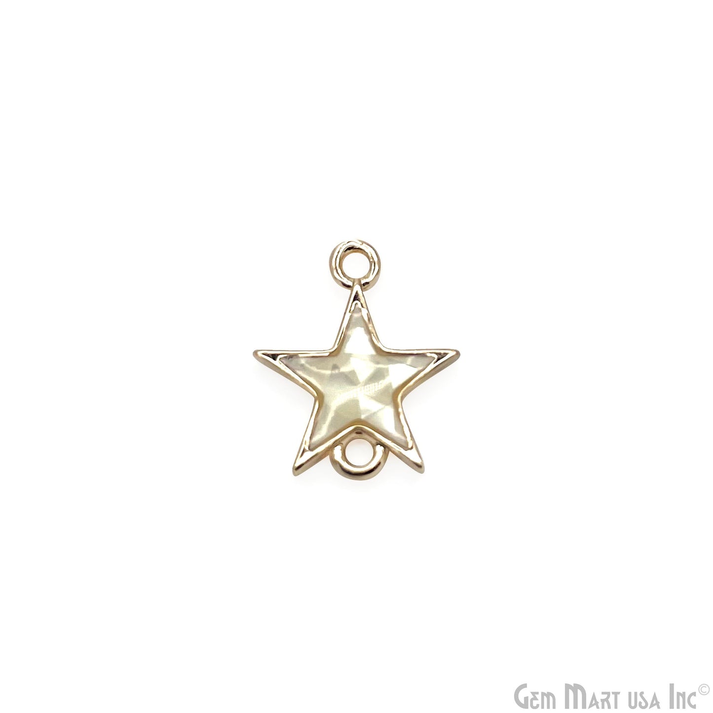 Shell Star Shape 12x11mm Double Bail Connector Charm Jewelry GemMartUSA