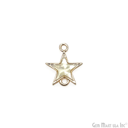 Shell Star Shape 12x11mm Double Bail Connector Charm Jewelry GemMartUSA