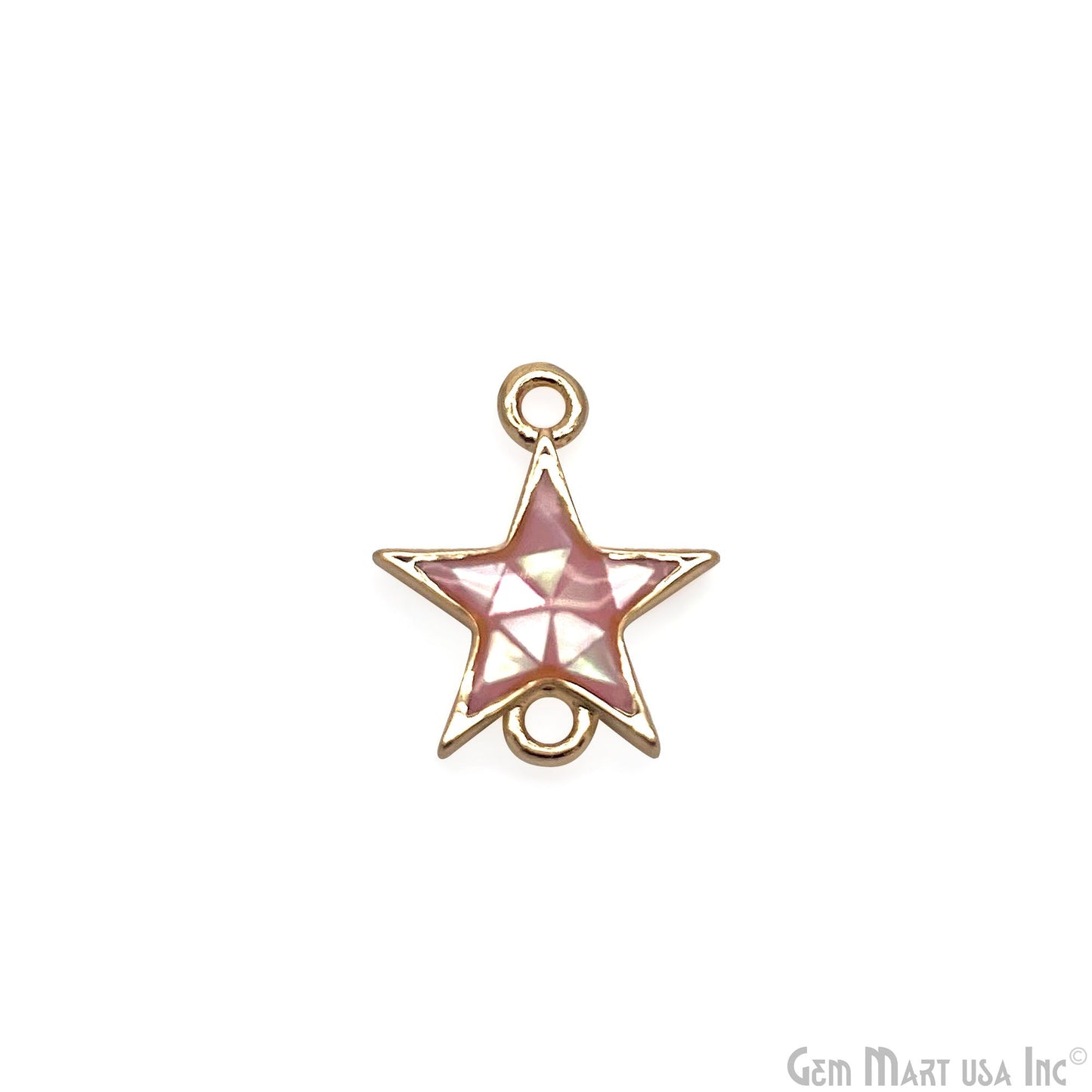 Shell Star Shape 12x11mm Double Bail Connector Charm Jewelry GemMartUSA