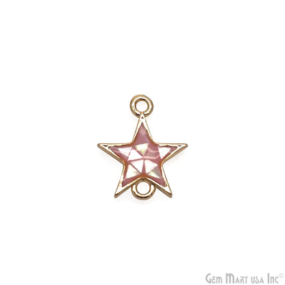 Shell Star Shape 12x11mm Double Bail Connector Charm Jewelry GemMartUSA