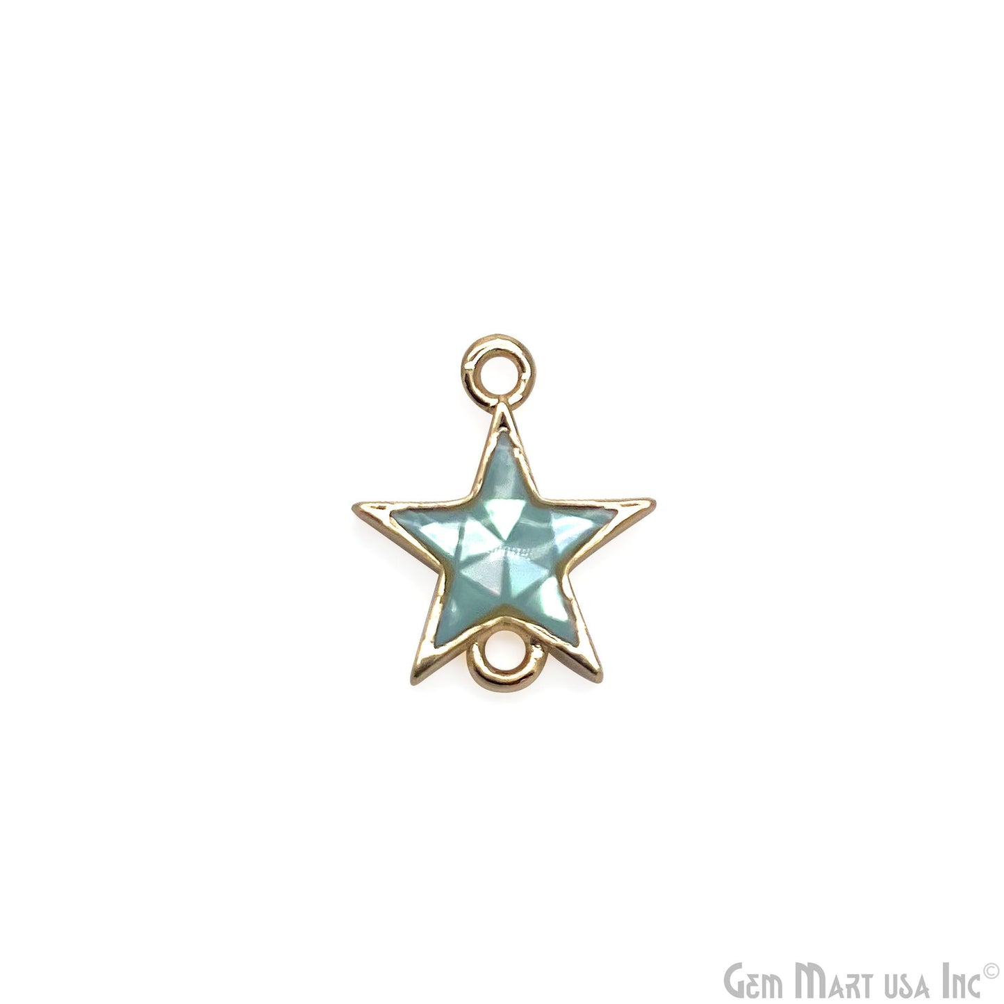 Shell Star Shape 12x11mm Double Bail Connector Charm Jewelry GemMartUSA