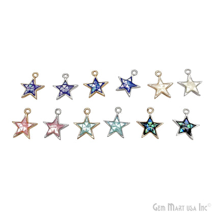 Shell Star Shape 12mm Single Bail Connector Charm Jewelry GemMartUSA