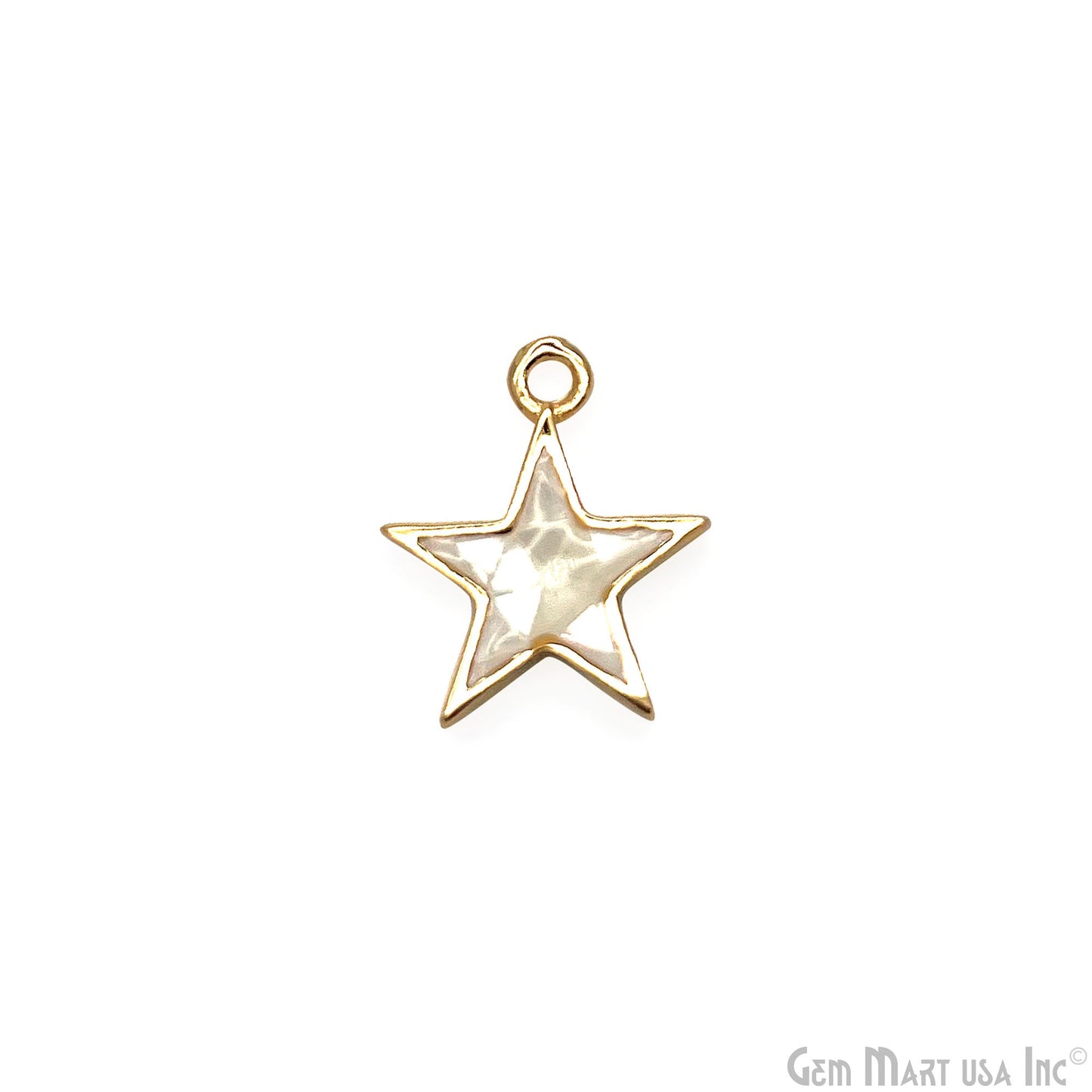 Shell Star Shape 12mm Single Bail Connector Charm Jewelry GemMartUSA