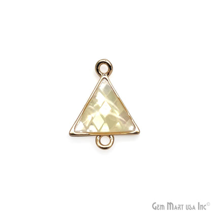 Shell Triangle Shape 15x11mm Double Bail Connector Charm Jewelry GemMartUSA