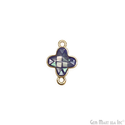 Shell Charm Clover 10mm Double Bail Bracelet Charm Pendant  Jewelry GemMartUSA